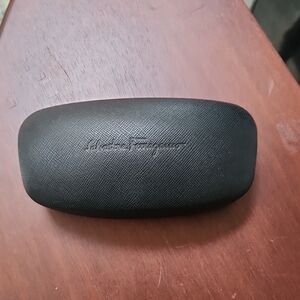 Salvatore Ferragamo Black Textured Sunglasses Case